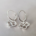 Sterling Silver Infinity Heart Sleepers