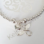 925 Silver Guardian Angel & Heart Bracelet