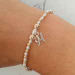 Personalised Silver & Gold Initial Bracelet