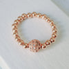 Cz Rose Gold Stretch Ring