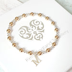 Personalised Silver & Gold Initial Bracelet