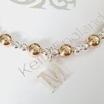 Personalised Silver & Gold Initial Bracelet