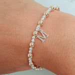 Personalised Silver & Gold Initial Bracelet