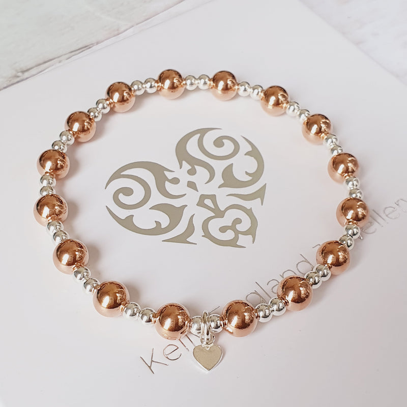 Chunky Rose Gold & Silver Mixed Bracelet