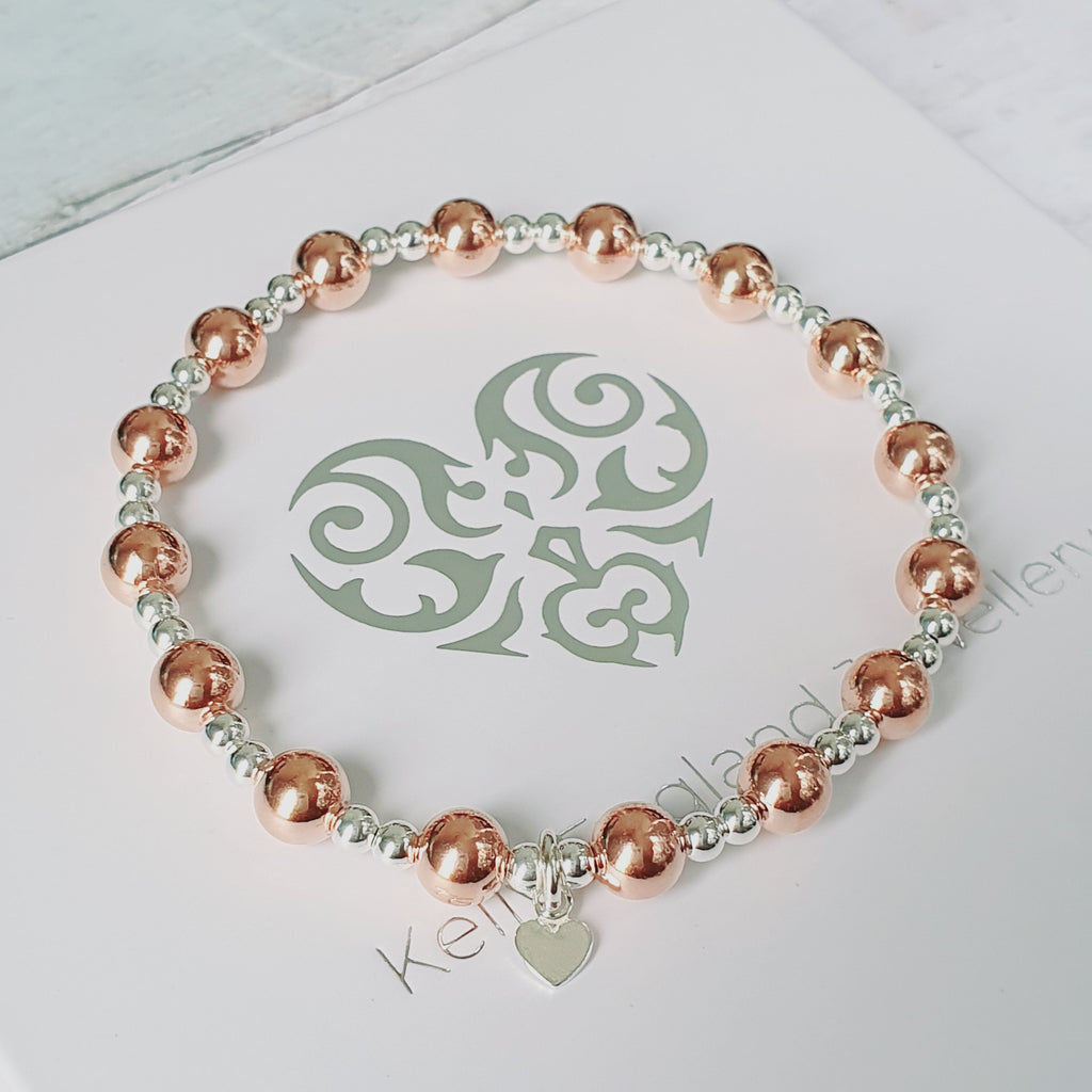 Chunky Rose Gold & Silver Mixed Bracelet