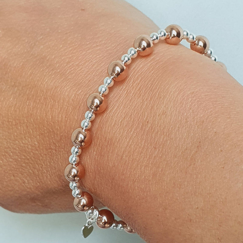 Chunky Rose Gold & Silver Mixed Bracelet