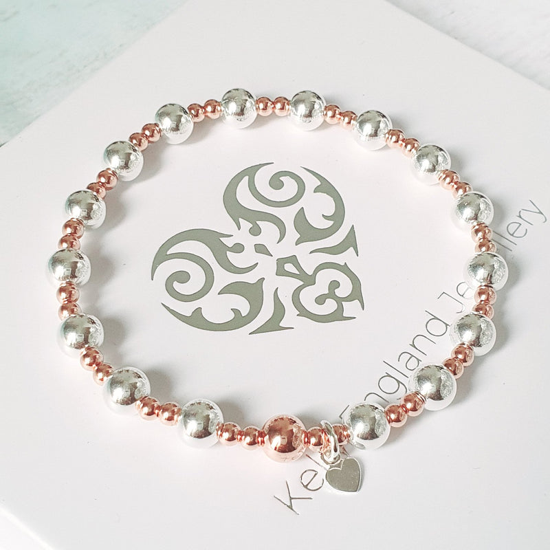 Chunky Rose Gold & Silver Mixed Bracelet