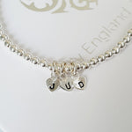 Sterling Silver Personalised Hand Stamped Bracelet - 3 Letters