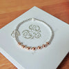 70th Birthday!! Sterling Silver & Rose Gold Decade Bracelet