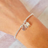 Sterling Silver Initial Heart Bracelet