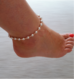 Chunky Silver & Rose Gold Anklet