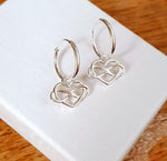 Sterling Silver Infinity Heart Sleepers