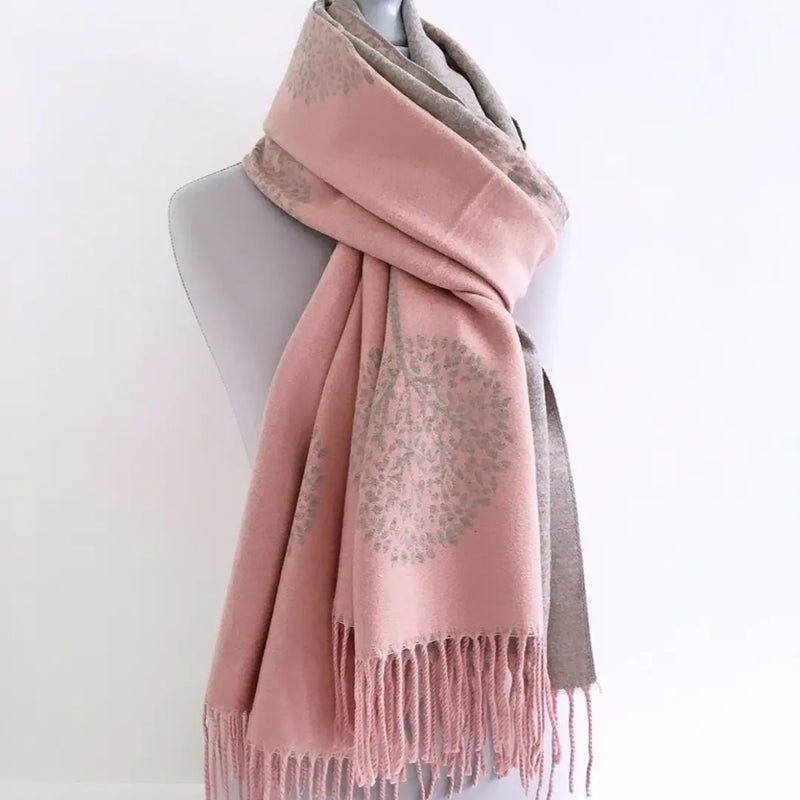 Cashmere Blend Tree Of Life Scarf