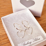 Sterling Silver Heart Sleepers