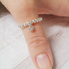 925 Silver Sparkle Cz Heart Ring