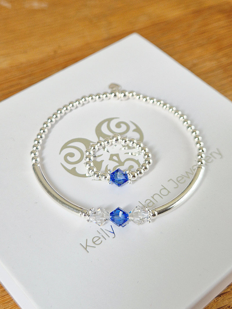 Sterling Silver Swarovski Crystal - Birthstone Set