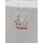 Open Star Drop Earrings