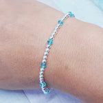 Blue Zircon Bracelet - December Birthstone