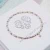 Silver Oval Rose Bracelet