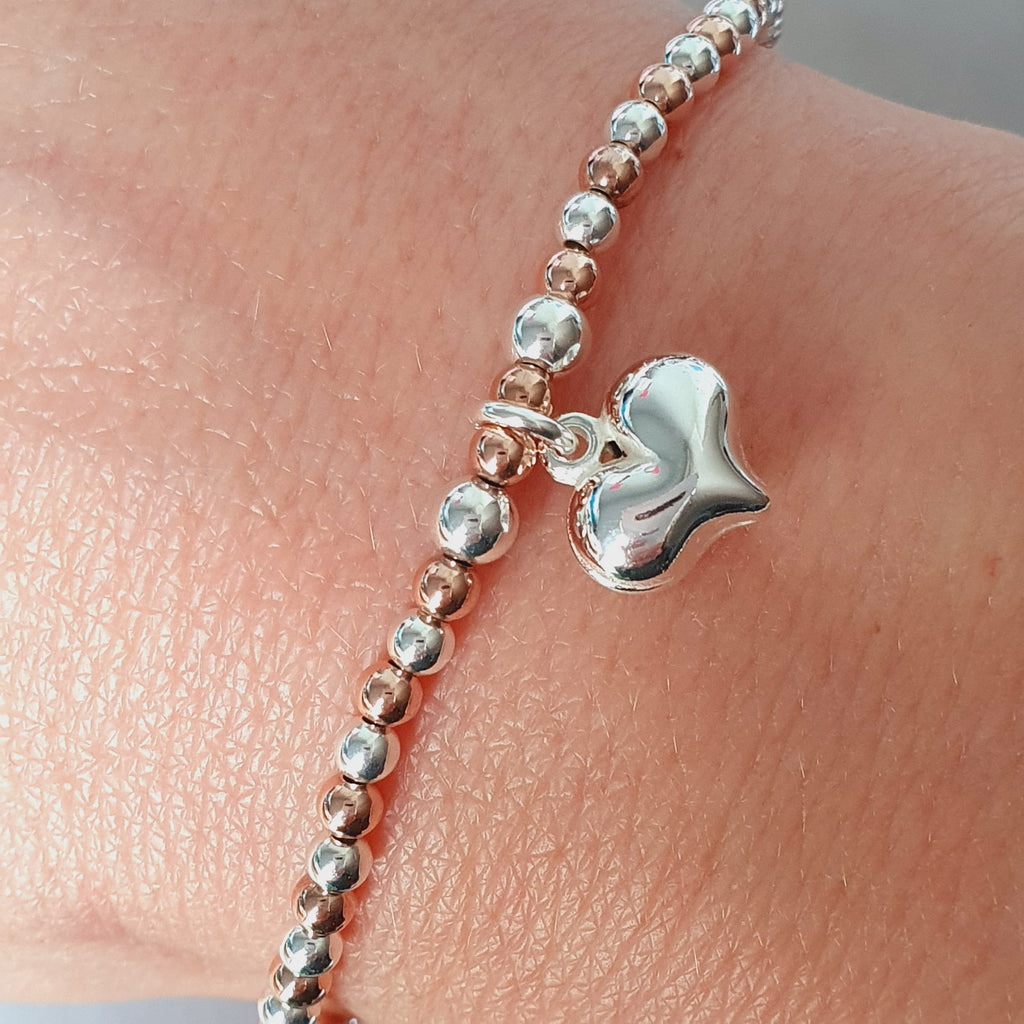 Fancy Puff Heart Bracelet