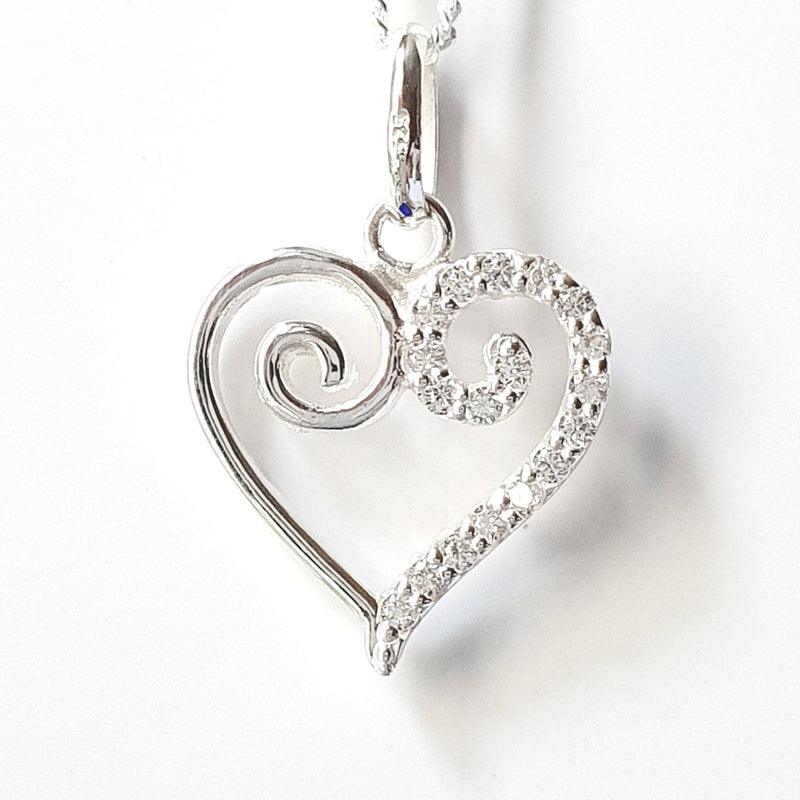 Scroll Heart Necklace