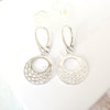 Silver Filigree Oval Earrings