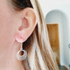 Silver Filigree Oval Earrings