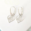 Sterling Silver Infinity Heart Leverback Earrings