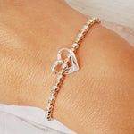 Floating Heart Bracelet - Yellow Gold