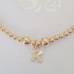 Personalised Gold Initial Bracelet Set