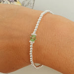 Swarovski Crystal August - Peridot Birthstone Bracelet