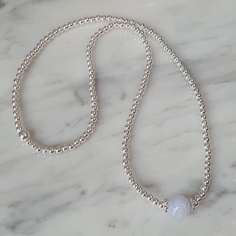 Blue Lace Agate Necklace