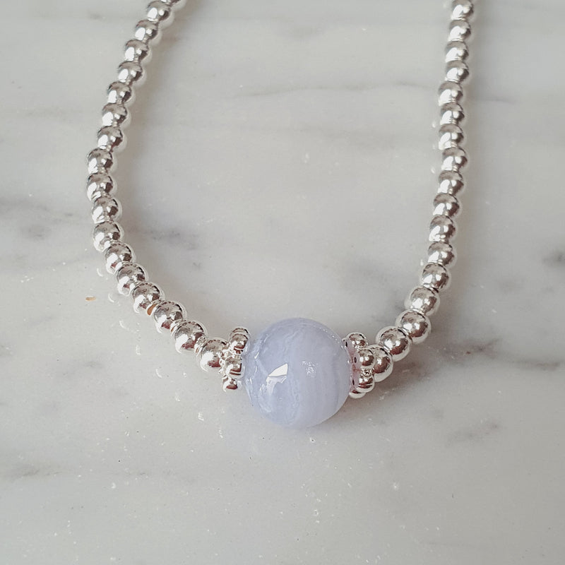 Blue Lace Agate Necklace