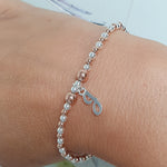 Personalised Silver & Rose Gold Initial Bracelet