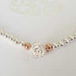 Sterling Silver & Rose Gold Rosie Bracelet