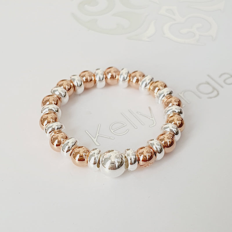 Silver & Rose Gold Stacking Rings