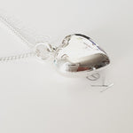 Sterling Silver Puff Heart Necklace