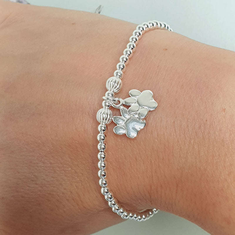 Double Doggy Paw Print Bracelet