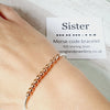 Sister! Silver & Rose Gold Morse Code Bracelet