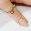 925 Silver & Gold Heart Stretch Ring