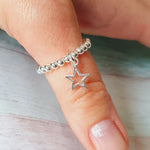 Mum 925 Silver Shining Star Ring