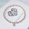 Sterling Silver & Rose Gold Mixed Bracelet