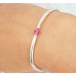 925 Silver Swarovski Crystal October - Birthstone Bracelet