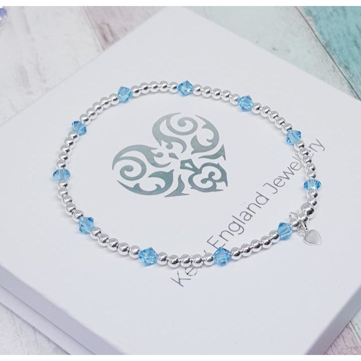 Aquamarine Crystal Bracelet