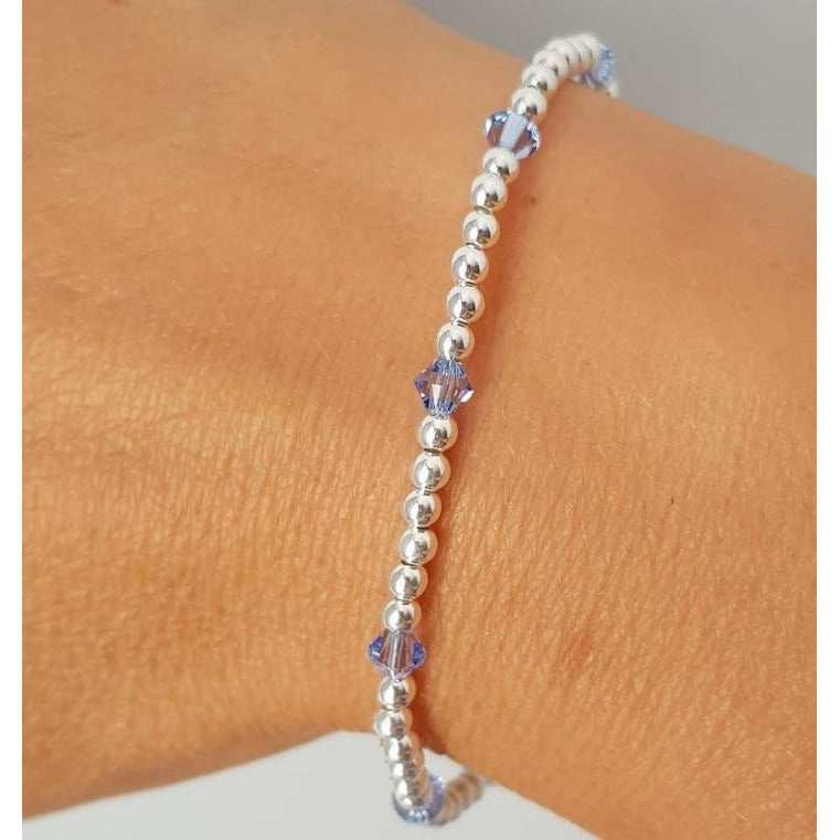 Light Sapphire Crystal Bracelet