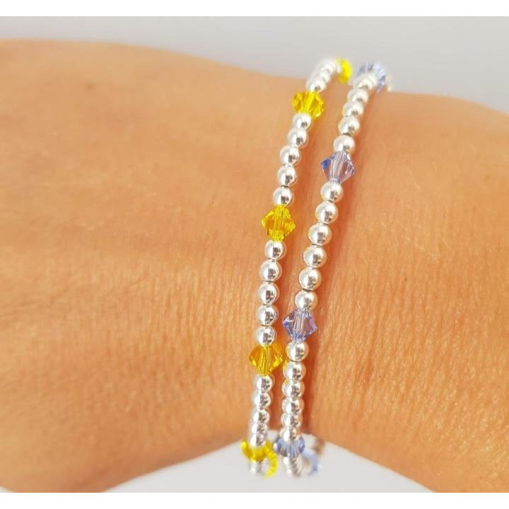 Citrine Yellow & Light Sapphire Bracelets