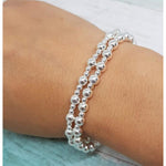 Chunky Sterling Silver Bracelet Set